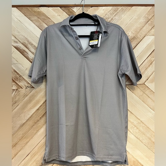 NWT Antigua Rings Men’s Golf Polo Medium White Skyscraper - Picture 2 of 5